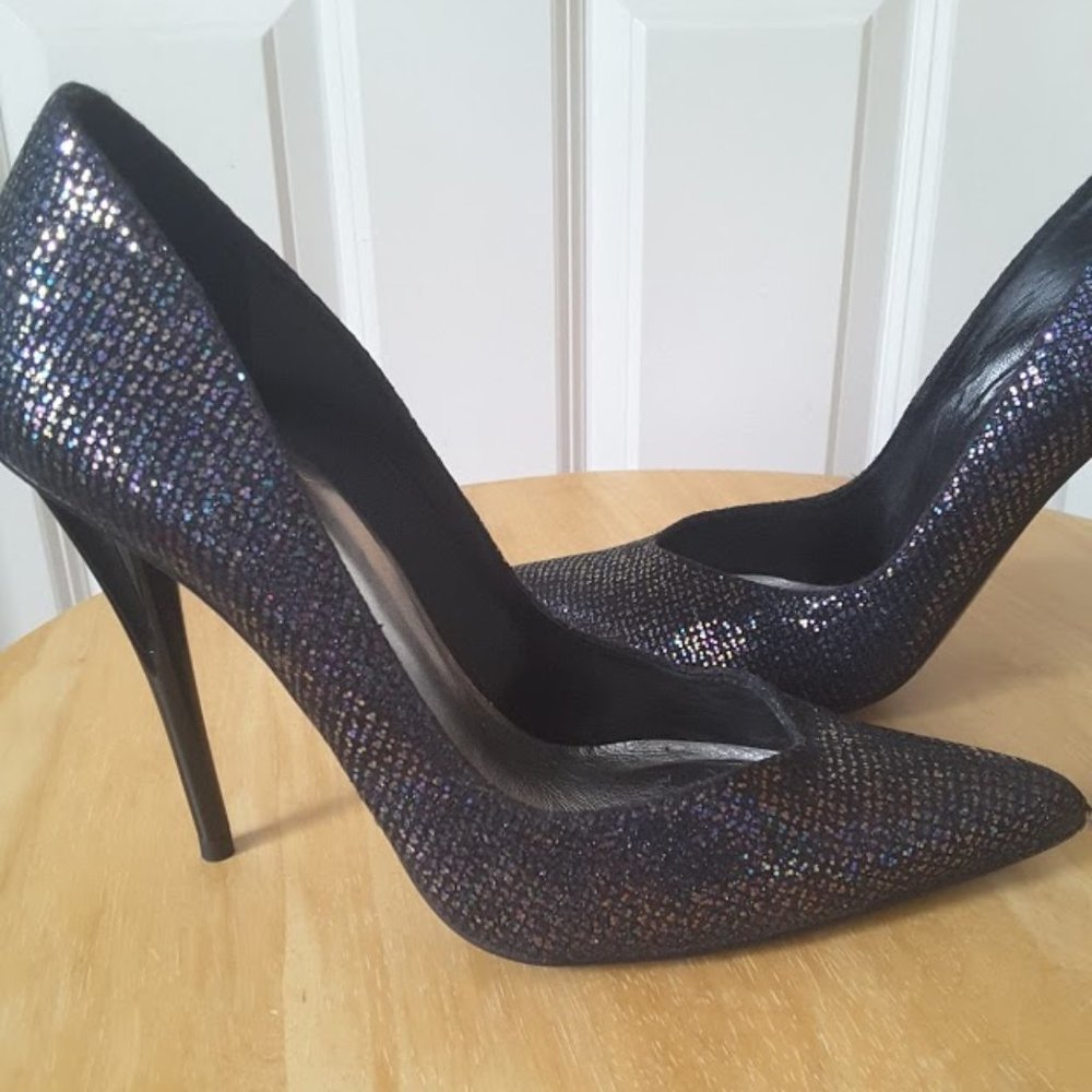 Stuart Weitzman Sparkly Iridescent Stiletto Pump